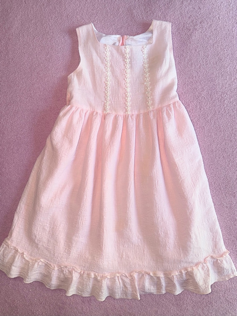 Girls' Light Pink Sleeveless Party Dress